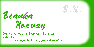 bianka morvay business card